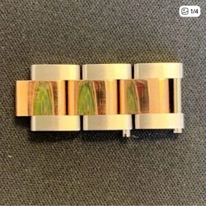 Gold and Silver Watch Link